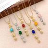 Necklace Explosive Court Style Color Contrasting Zircon Necklace Accessories Women's Turkish Tassel Chain Fashion Versatile