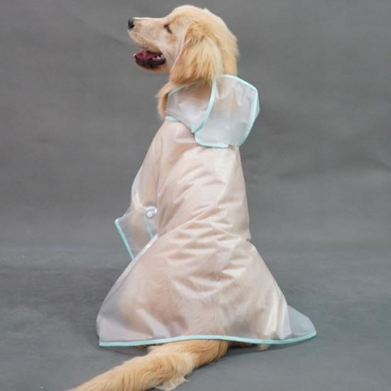Průhledný psí pláštěnka Vodotěsné pončo pro mazlíčky Pláštěnka s kapucí s otvorem na vodítko pro štěňata Malé až velké psy