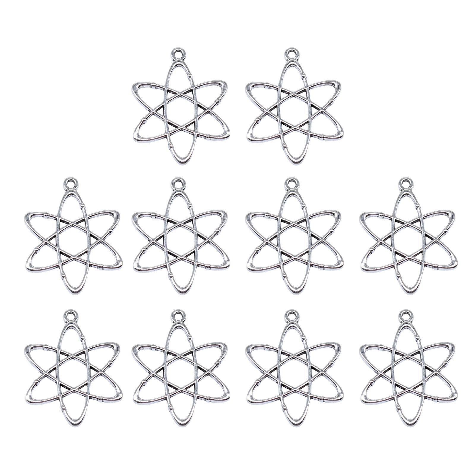 

Set Of 10 Unique Atomic Structure Charm for Science Exhibitions and Themed Parties Handmade Educational Accessory