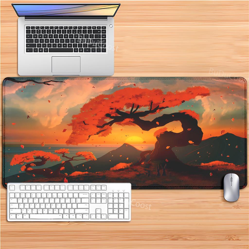 Laptop Gamer mousepad landscape mountain sunset racecar cartoon mouse pad Large Rug Locking Edge Keyboard Desk Mat for CSGO LOL