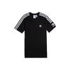 Originals Clover Camiseta Retro 3 Listras Gola Careca Manga Curta Masculina Tops Preto ED6116
