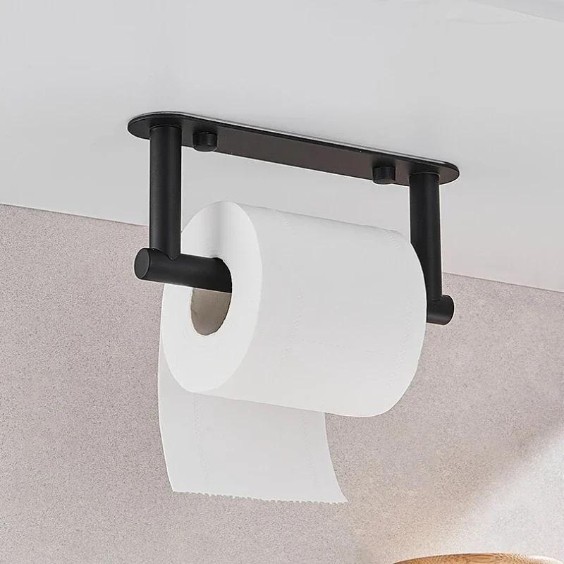 Stainless Steel Towel Rack Bathroom Kitchen Paper Holder Wall-mounted Toilet Tissue Roll Holders Storage Holders & Racks