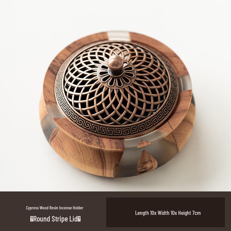 Solid Wood Zen Incense Burner Base for Tea Ceremony - Creative Chinese Agarwood & Sandalwood Accessories