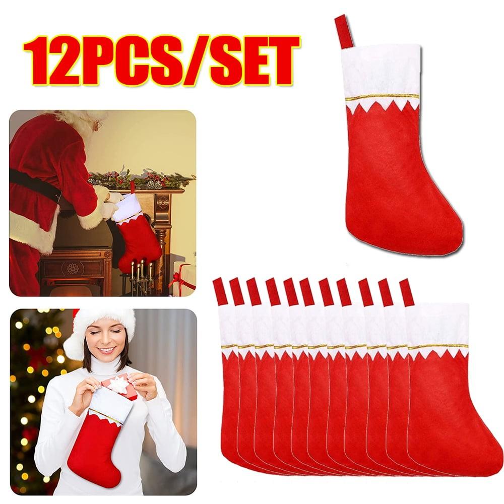 

Веселые рождественские носки, плюшевые елочные подвесные подарочные конфеты, большие носки, украшение One Size белый