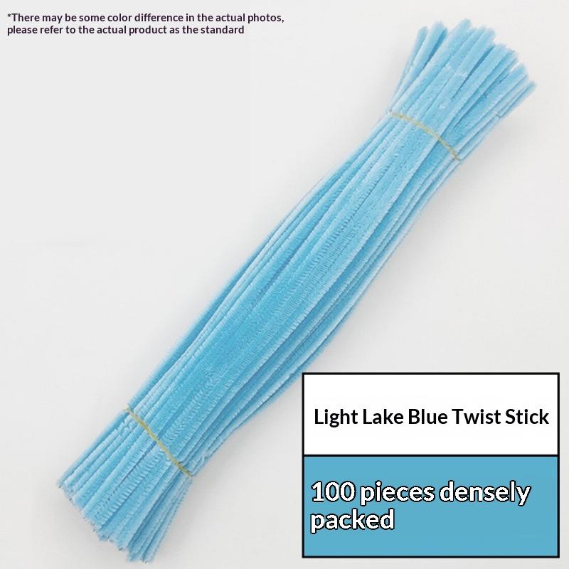 100Pcs Chenille Stems Toys Diy Strips Twist Bar Anvil Wire Craft Pipe Creative Hobby Children Plush Stick Chenille Sticks