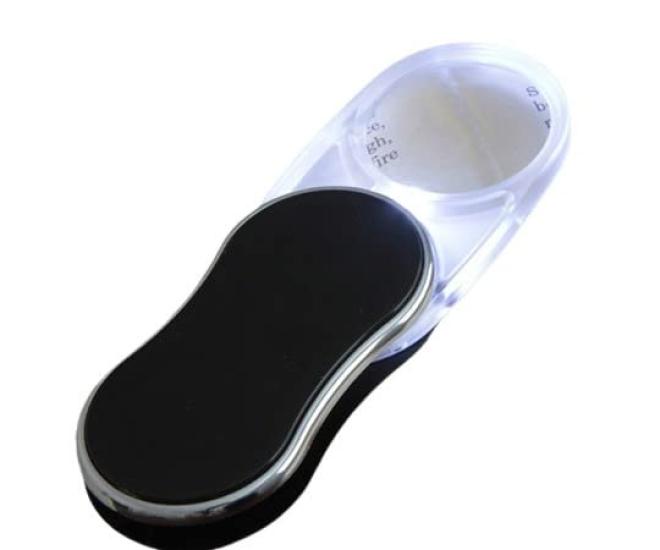 Clear Optics LED-35 Magnifying Glass with LED Light, 3.5x Magnification, Plastic Lens, 35mm, Black, Solid Color