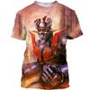 3D Mazinger Z Printed T-shirt Transformers Pattern Men's Short Sleeve Top Fashionable Comfortable Cool Street Wear