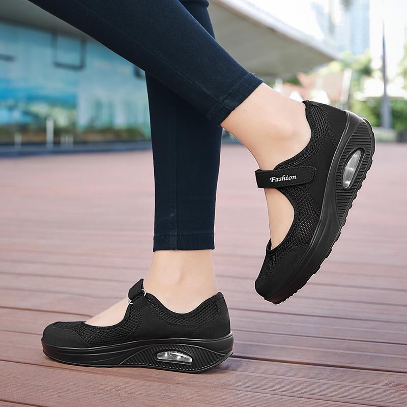 Women's Woven Orthopedic Breathable Soft Shoes, 2024 New Mesh Stretch Arch Support Walking Shoes, Lightweight Slip On Wide Width Orthopedic Wide Sneakers Green 7.5