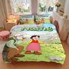Custom Name Alpine Friends Print 3Pcs Bedding Set,Duvet Cover with 2 Bedro,Pillowcase Home Birthday Gift