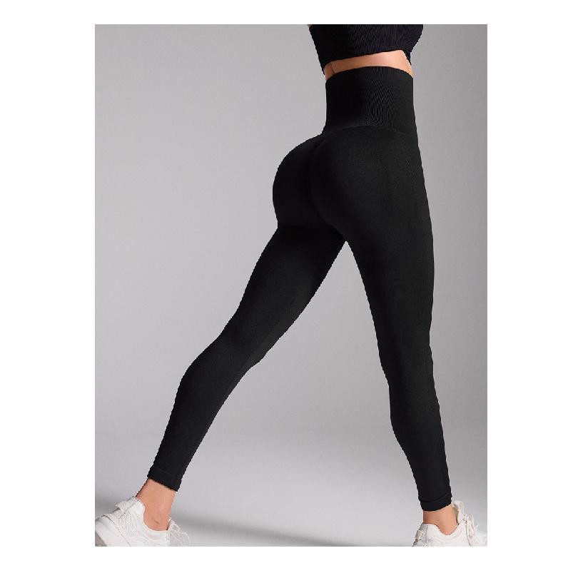 Seamless High Waisted Buckle, Waist Cinching, Hip Lifting, Waist Cinching, Sports Yoga Pants, Elastic Compression Tight Pants For Women
