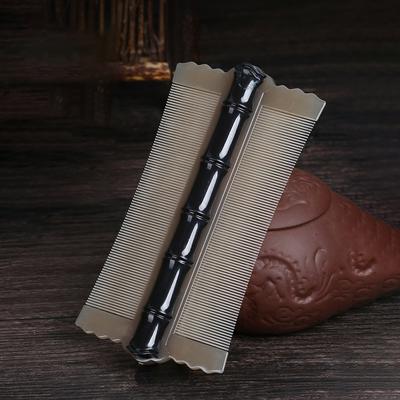 1 Adet Bambu Bit Tarağı Çift Taraflı Süper Sık Dişli Kepek Giderme Saç Derisi Temizleme Saç Derisi Masaj Tarağı Pire Giderme Saç Aletleri