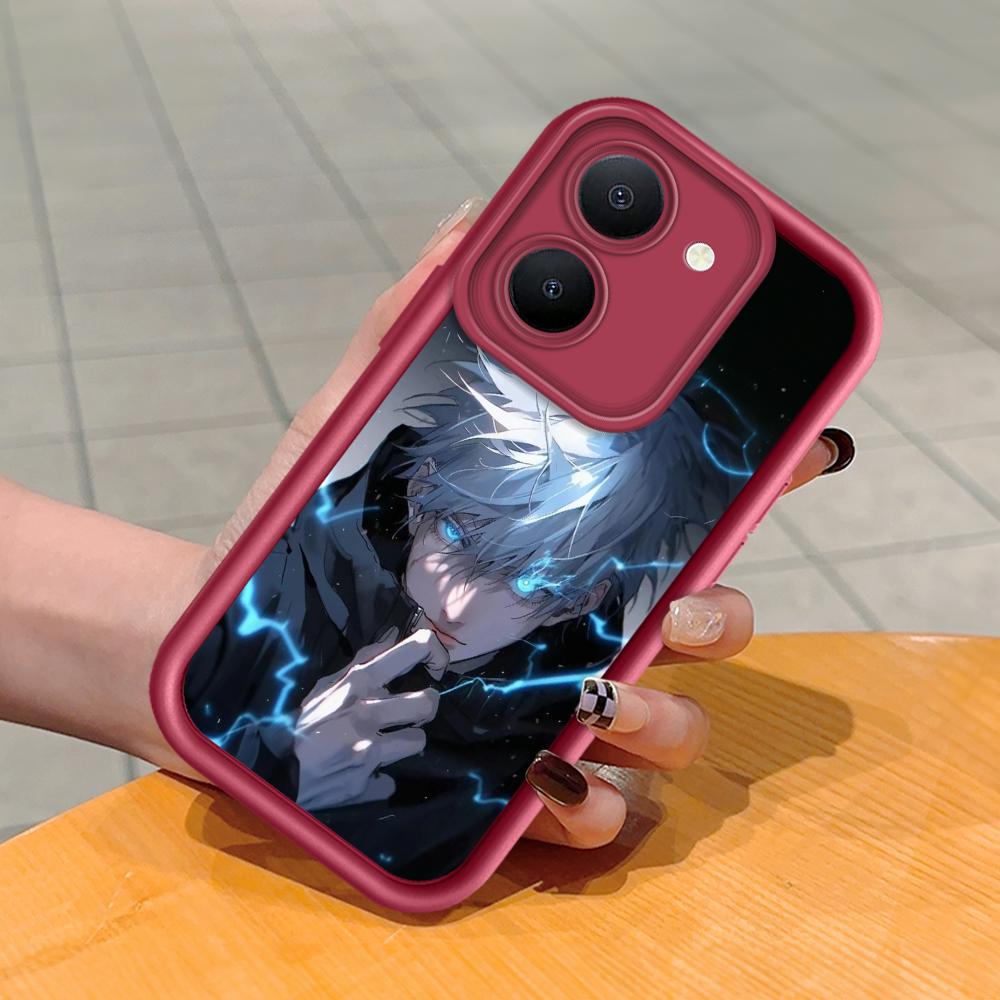 

Мягкий силиконовый квадратный чехол с рисунком лестницы для телефона, полное покрытие, противоударный защитный резиновый чехол для камеры для Vivo Vivo Y95 темно-красного