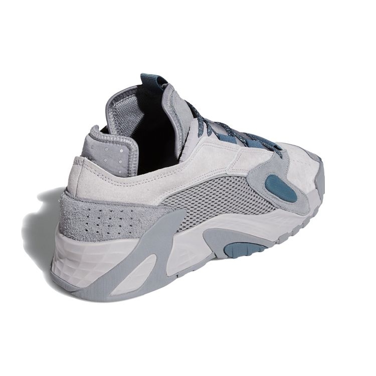 Adidas Originals Streetball Round Toe Lace-Up Synthetic Leather Mesh Non-Slip Low-Top Basketball Shoes Unisex Sneakers Gray FV4830