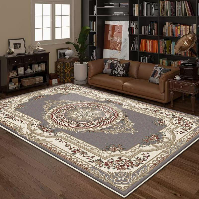 Koberec do obývacího pokoje Evropský styl Velký rozměr Podložka pod konferenční stolky Protiskluzová Pokojová dekorace Estetický koberec do ložnice Praní v pračce