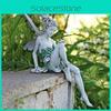 Beautiful Fairy Figurine Resin Sculpture For Garden Patio Decoration In White Bronze