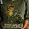 Funny Frog Gardening T-shirt, Retro Frog with Watering Can, Unisex Graphic Tee