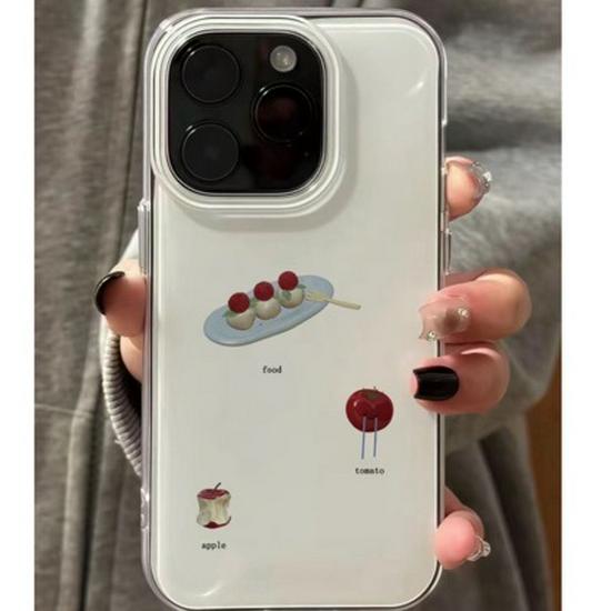 

Tomato Double Layer Apple 17PRO/16/15/14/13PRO Phone Case Cartoon Hard Edge 12/11/XR/XS iPhone 11 Pro