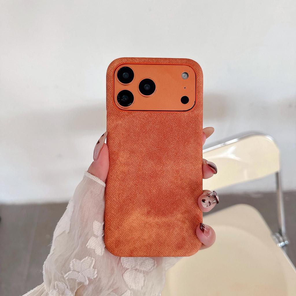 Denim Texture Fabric iPhone 17 Pro Max Case, Fits 16 Pro, Premium Feel Hard Case for iPhone 15.