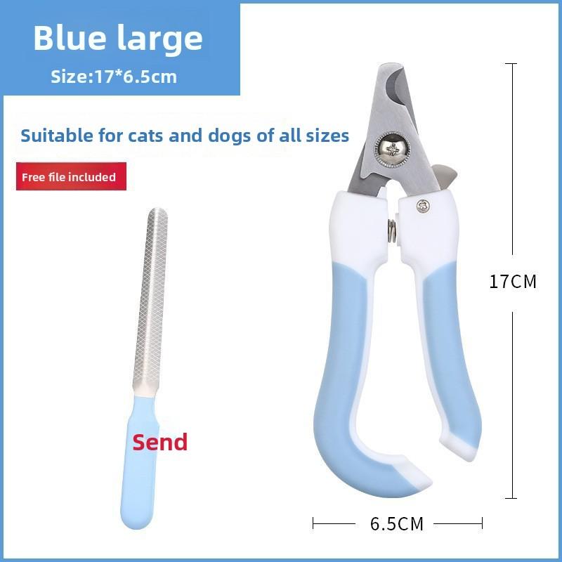 Dog Nail Clippers Cat Pet Nail Clippers with Sickle Small To Large Dog Nail Clipper Stainless Steel Grooming Scissor Grinder Set