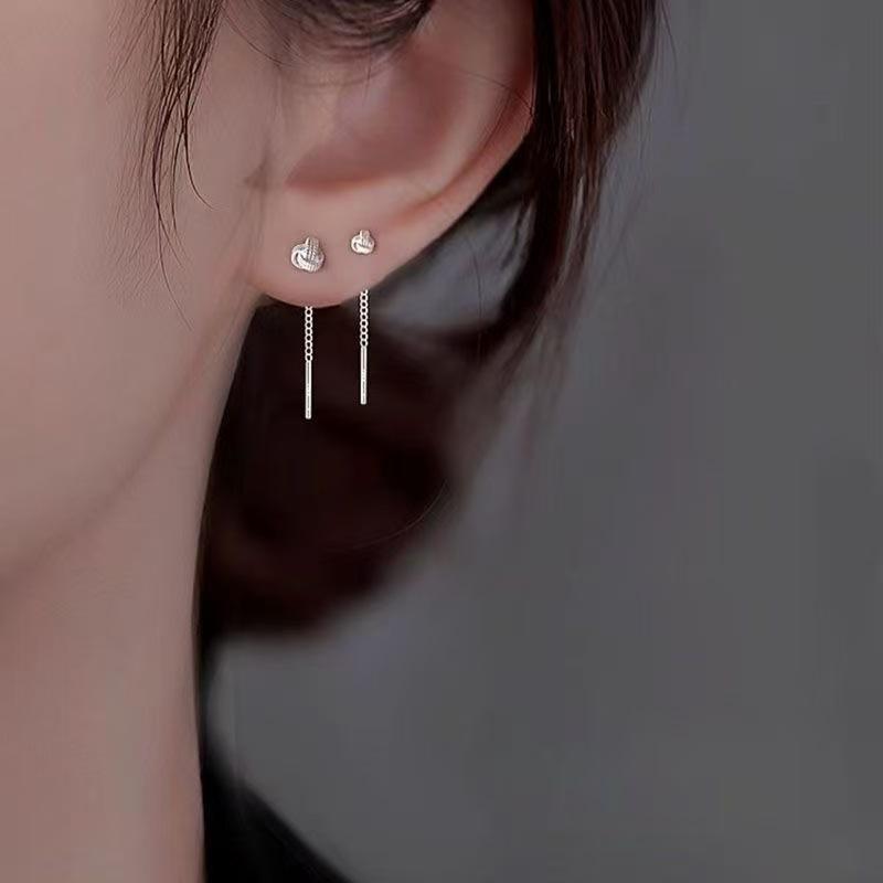 Shiny 925 Sterling Silver Internally Threaded Earrings, INS Minimalist Cartilage Studs, Comfortable To Wear While Sleeping