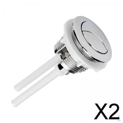 2x Toilet Flusher Replacement Kit Push Flushing Button Good Sealing Heavy Duty Durable 38mm