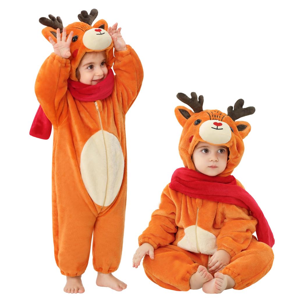Reindeer Kigurumi for Room Fancy Cold Weather Baby Commemorative 120 [LOLANTA] Children, Wear, Boys, Girls, Kids, Costume, Baby, Halloween, Christmas,
