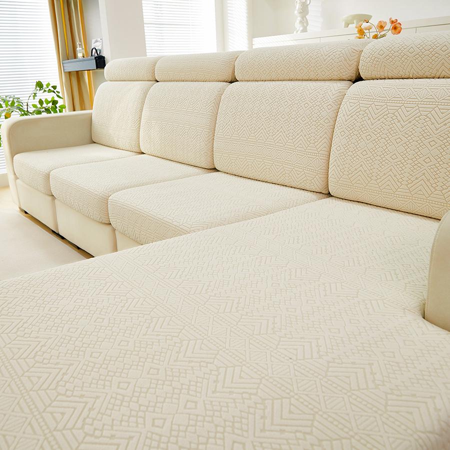 

Эластичные жаккардовые чехлы на подушки дивана из поларфлиса, дизайн «шапочка для душа», премиальная эластичная ткань, защита от домашних животных, всесезонное использование Headrest Cover M