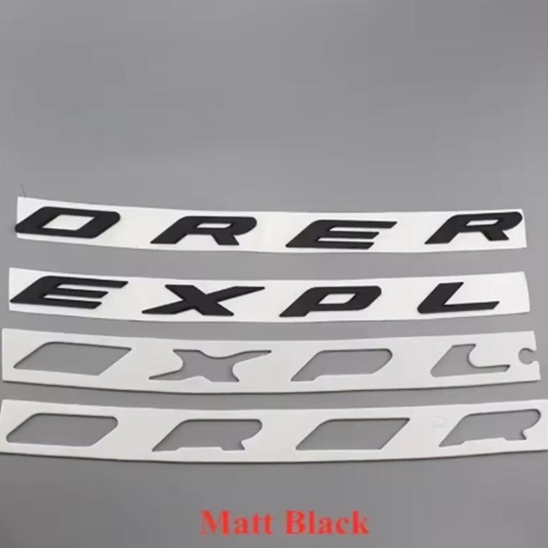 AAXW1 3D ABS Chrome Black EXPLORER Letters Car Front Hood Emblem Badge Sticker for Explorer 2011-2019 Car Styling Accessories