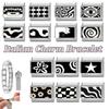Y2K Black Series Heart Sunflower Heart Star Tai Chi Eye Cat Italian Charm Links Fit 9mm Stainless Steel Bracelet DIY Making Gift