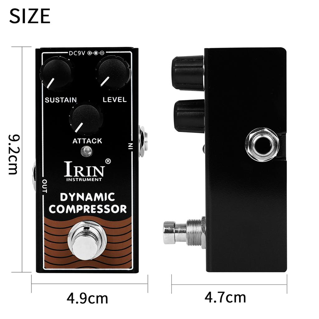 IRIN RF-12 Dynamic Compressor Guitar Effect Pedal Low Noise Classic Compressor Effect True Bypass Electric Guitar Bass Parts