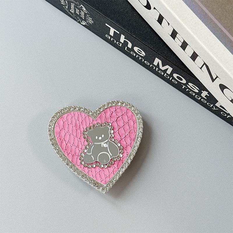 Korean-Style Heart-Shaped Magnetic Phone Holder Stand for Women