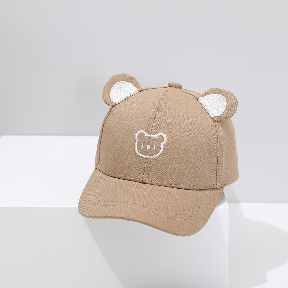 Cute Embroidery Bear Baseball Cap Summer New Cotton Boy Girl Thin Sunhat Unisex Outdoor Snapback Casual Children Baseball Hat