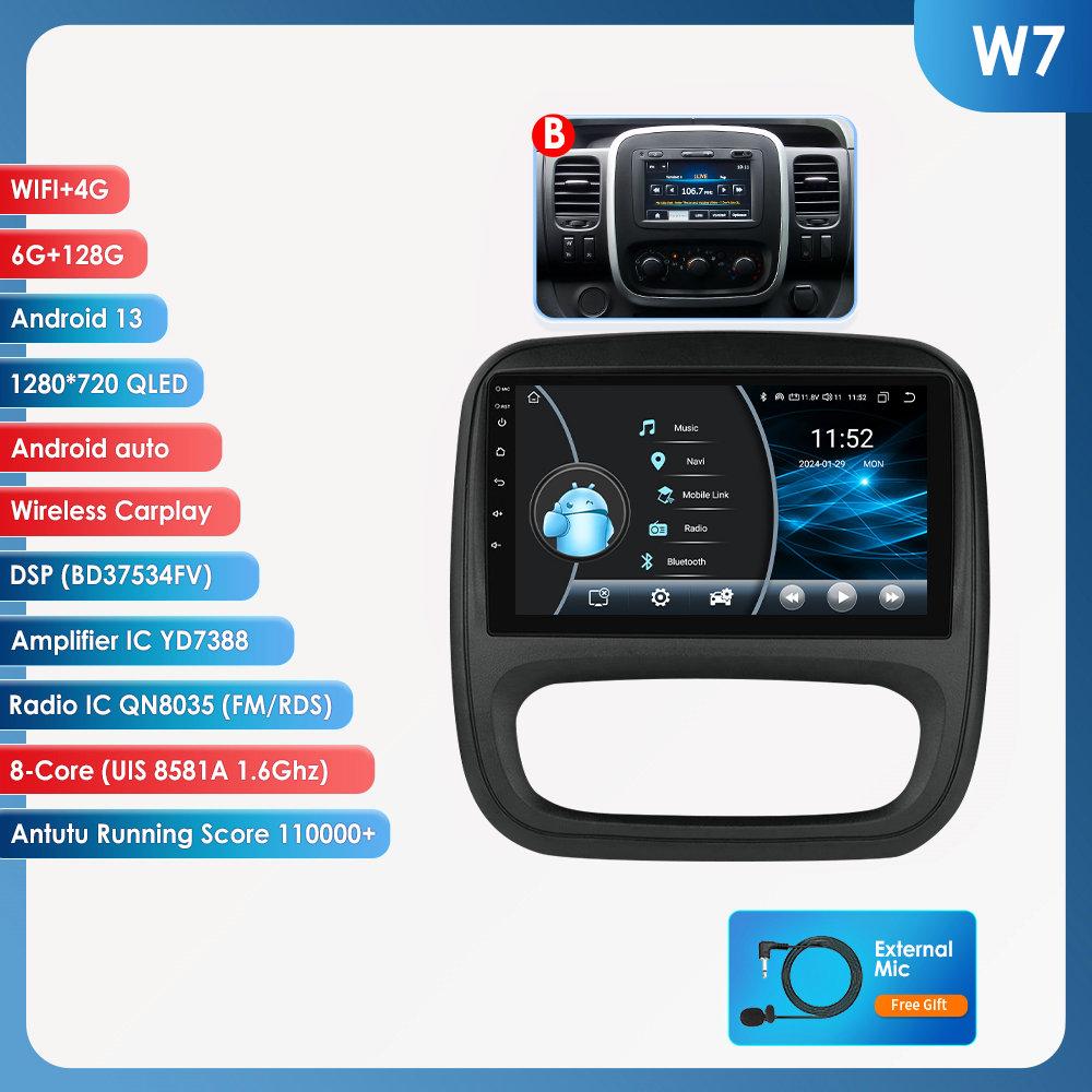 Hizpo 4G AI Hlasové Android Auto Rádio Pro Renault Trafic 3 2014-2021 Pro Opel Vivaro B 2014-2018 Carplay Auto Multimédia Inteligentní Obrazovka GPS 2din
