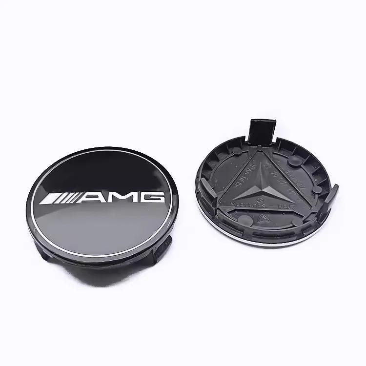 4Pcs 75mm Brabus Logo Car Emblem Wheel Center Hub Cap Accessories AMG Apple  For Mercedes Benz W204 GLA GLC CLA W205 W203 W206