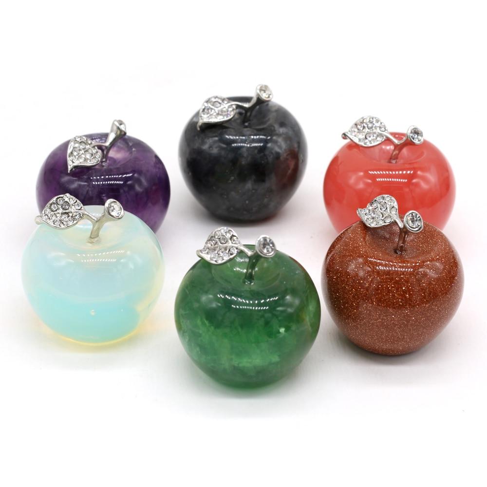 Natural Stone Decoration Apple-Shaped Artificial Plant Fake Ornament Home Garden Office Desk Car