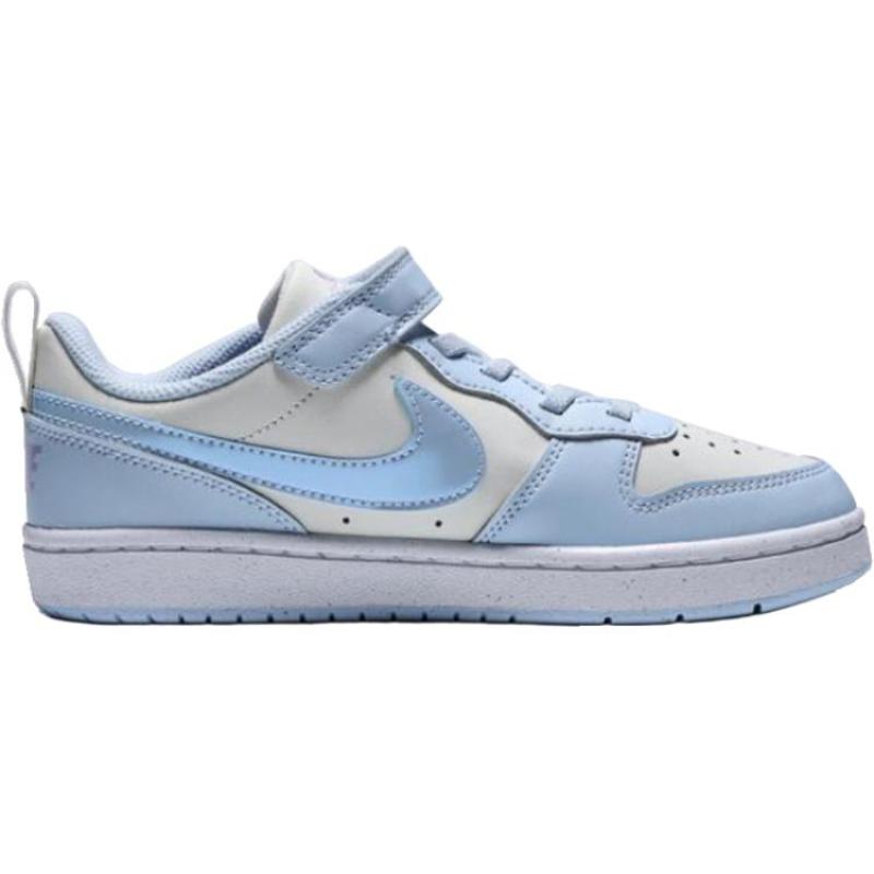 Nike Court Borough Abrasion Resistant Low top Kids' Skateboarding Shoes Blue Children Aged 3 7 Years Old Sneakers IH4049-001