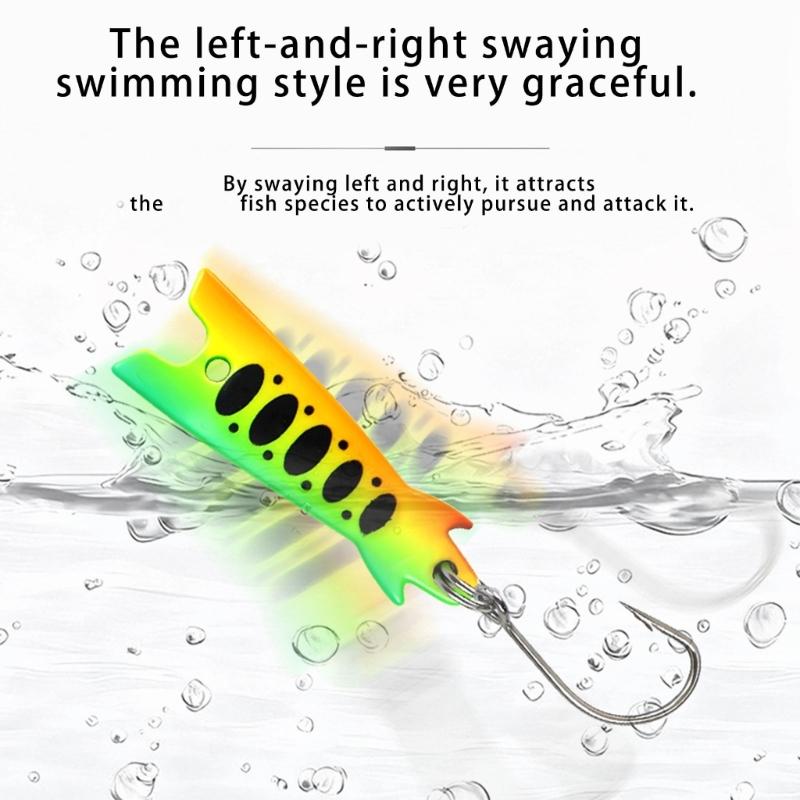 10Pcs Trout Fishing Spoons Lures Set Fishing Spinners Metal Hard Baits with Single Hook Sequins Baits Easy to Use