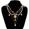 Pearl Teardrop Pendant Collarbone Chain Sweet Tassel Alloy Beaded Necklace Stacked Fashion Commuter Style Party Women's Necklace