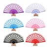 Vintage Lace Folding Fan Plastic Ribs Hand Held Fan Portable Summer Cooling Fan Wedding Dance Party Performance Props
