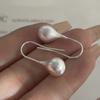 925 Sterling Silver Vintage Earrings For Women Simple Shinning Ball Earring Jewelry Prevent Allergy Party Accessories Gift