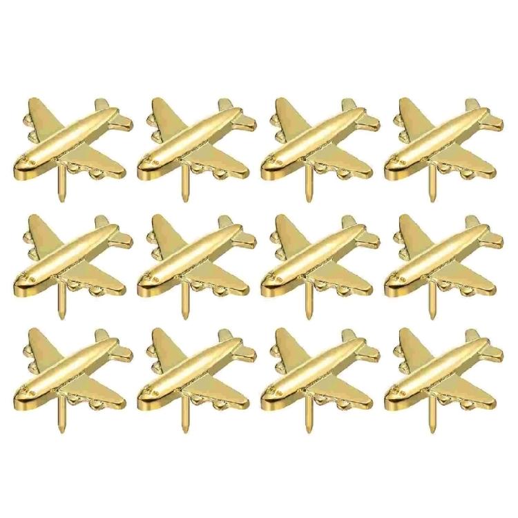 

3D Airplanes Shaped Metal Pushpins Push Pins For Bulletin Boards Office Organization Accessories Metal Straight Pen золотой