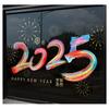 Paper New Year Stickers Scrapbooking Glass Electrostatic Film  Theme Styling Decorative