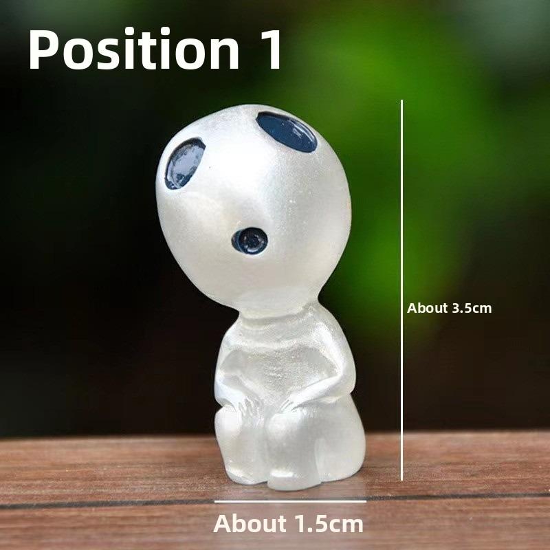 Mini princezna Mononoke Světelný strom Elfové Ozdoba pro panenku Mikrokrajinka Bonsai