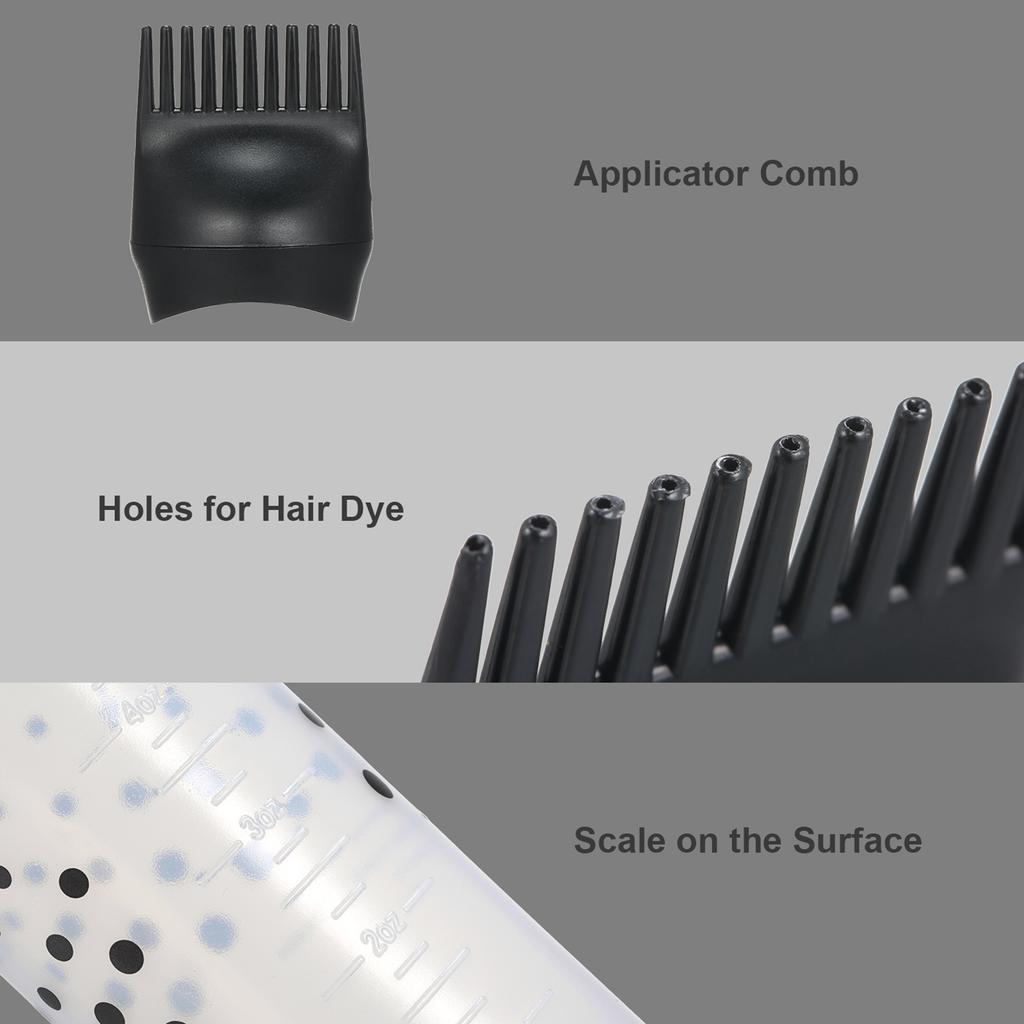 1pc Hair Dyeing Coloring Applicator Bottles Root Comb Applicator Bottle Dispenser with Comb Salon Hair Tools
