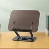 Book Stand Foldable   Book Holder with 360 Degrees  Rotating Base Elastic Clips for Recipe Tablet Laptop