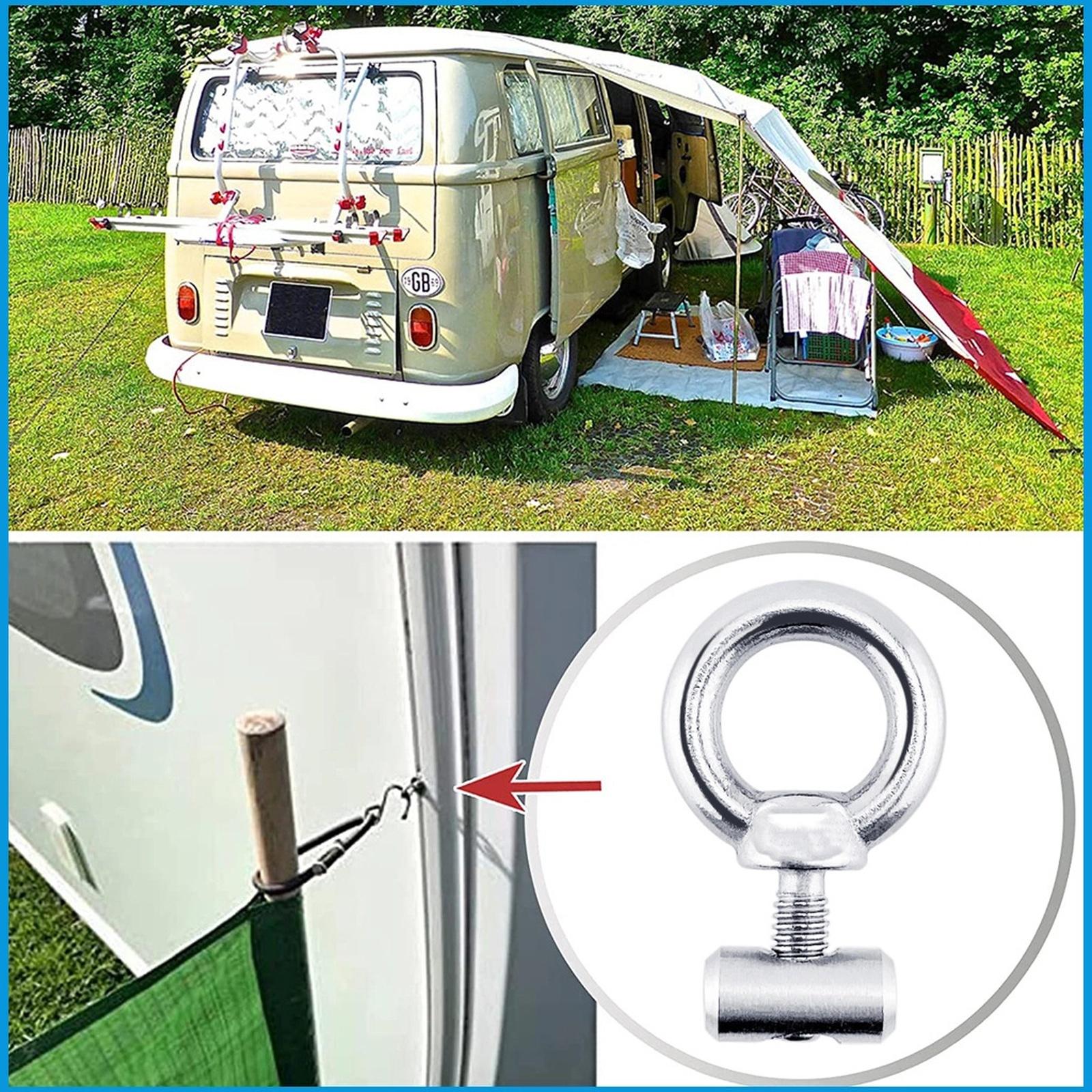 

Стопор для намету на рейку з нержавіючої сталі Передній стопор для намету на рейку Підйомне вушко / Гвинт Для тенту автофургона One Size