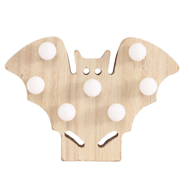 

Хэллоуин Деревянный Светодиодный Светильник Летучая мышь Тыква Звезда Деревянные Поделки Орнамент для Дома Фестиваль Праздник Вечеринка Настольное Украшение Комнаты