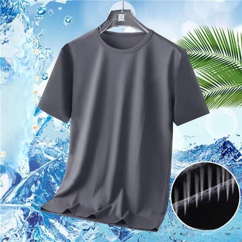 Men's Short-sleeved Summer New Loose Mesh Large Size Fat Quick-drying Sports and Leisure T-shirt