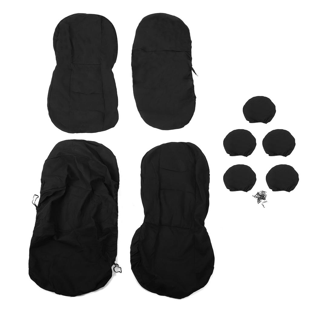 Universal Car Seat Covers, 9PCS PU Leather Front and Rear Seat Protectors, Full Set Auto Seat Covers, Front Seats