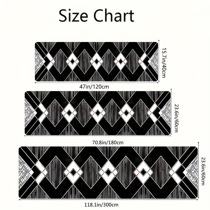 VIKAMA Modern Minimalist Geometric Long Strip Carpet Non-Slip Entrance Corridor Floor Mat Bedroom Kitchen Carpet Home Decoration